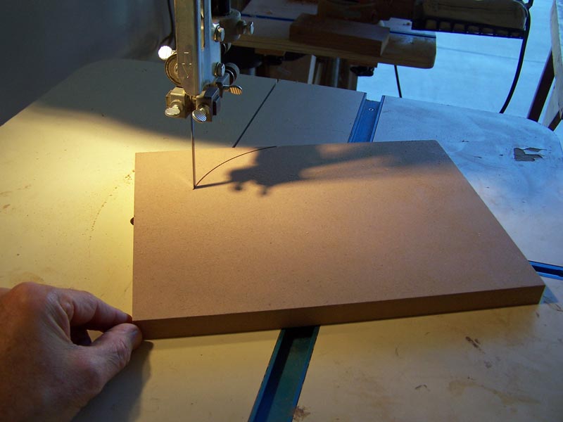 Cutting a disk of MDF