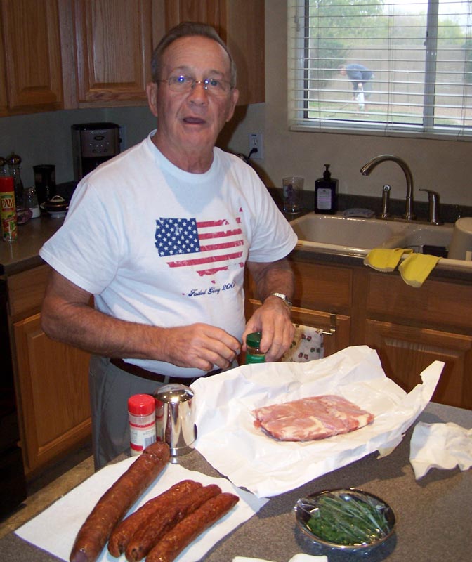 Donald preparing gumbo