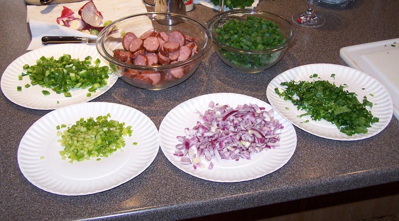 The prepared ingredients